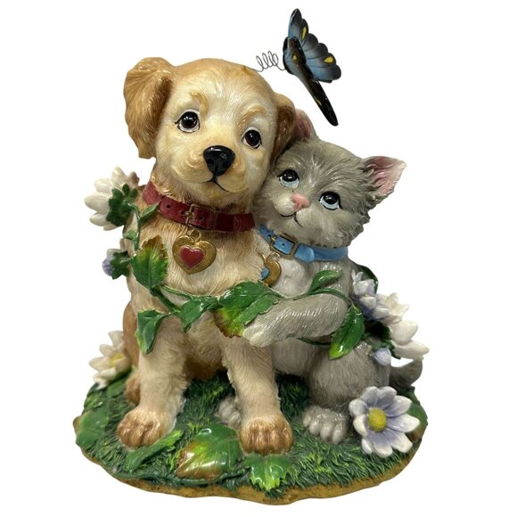 Fitz and Floyd Dog Cat Musical Figurine Everyday Musicals Good Old Summertime - Picture 1 of 11